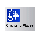 Changing Places Acrylic Silver Braille Sign
