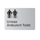 Unisex Ambulant Anodised Aluminium Braille Sign