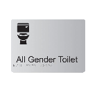 All Gender Toilet Anodised Aluminium Braille Sign