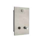 S.S. Recessed Vertical Liquid Soap Dispenser with Hinge Door