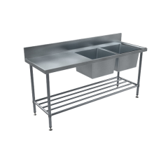 BenchTech Double Sink Benches - Right Hand Side