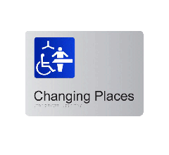 Changing Places Anodised Aluminium Braille Sign