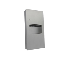 Recessed Paper Towel Dispenser & 6.5L Waste Receptacle