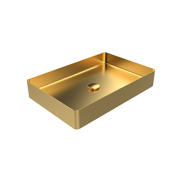Gold Designer Rectangular Hand Basin | Britex Australia