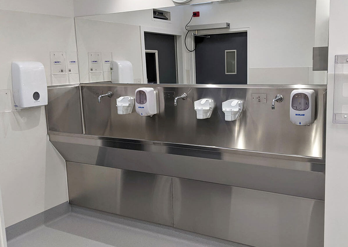 Stainless Steel Benches & Troughs for Epworth Eastern Hospital