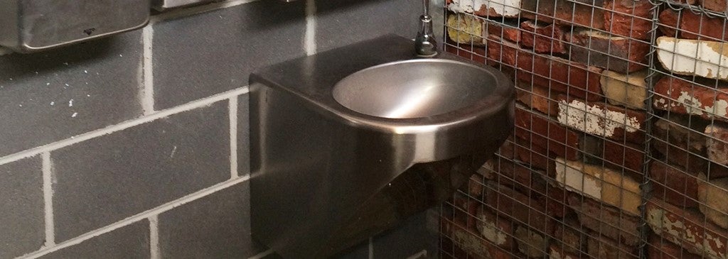 accessible stainless steel wash basins