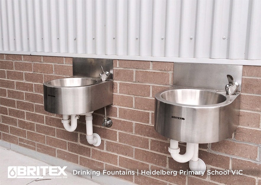 wall mounted stainless steel drinking fountain