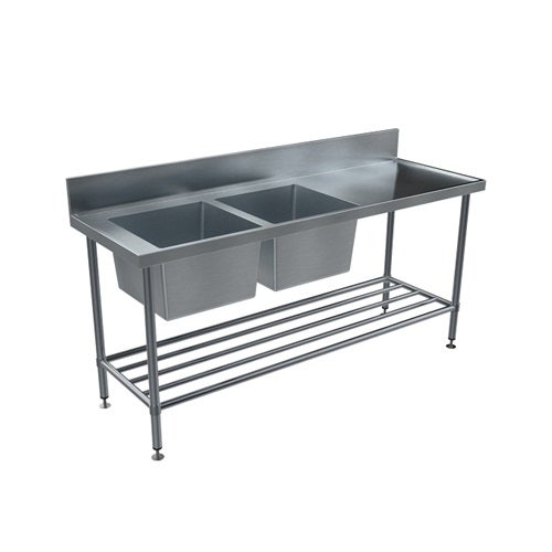 BenchTech Double Sink Benches - Left Hand Side