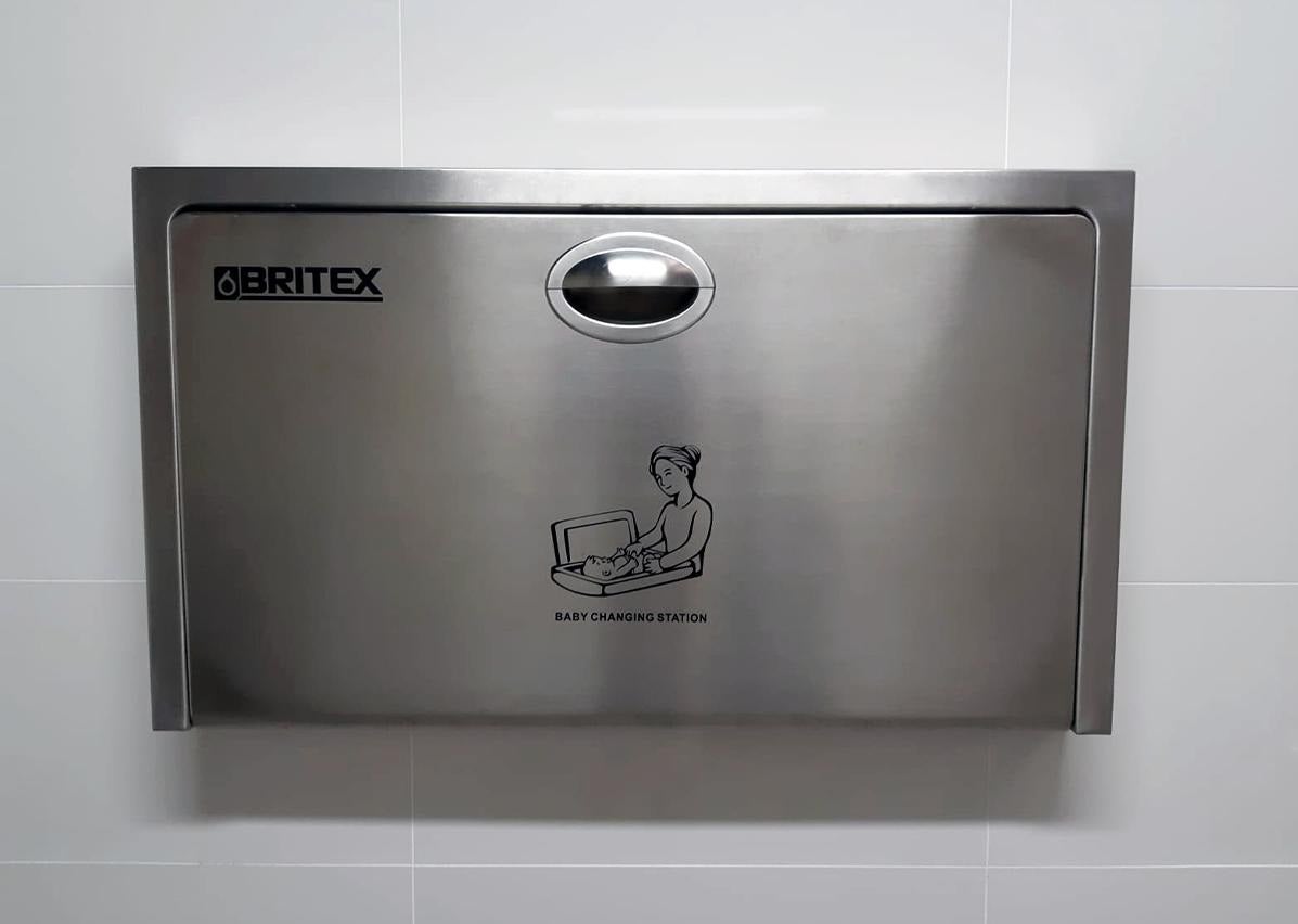 Britex Surface Mounted Stainless Steel Baby Change Table (BTX-09-012)